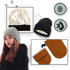 Satin Lined Knit Beanie For Hair Protection And All Day Warmth