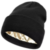 Satin Lined Knit Beanie For Hair Protection And All Day Warmth