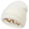 Satin Lined Knit Beanie For Hair Protection And All Day Warmth