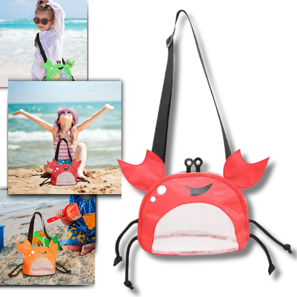 Crab Print Waterproof Beach Bag For Kids Lightweight Tote