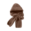 Windproof Knit Hooded Hat With Built In Scarf And Ear Protection