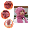 Windproof Knit Hooded Hat With Built In Scarf And Ear Protection