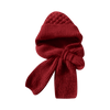 Windproof Knit Hooded Hat With Built In Scarf And Ear Protection