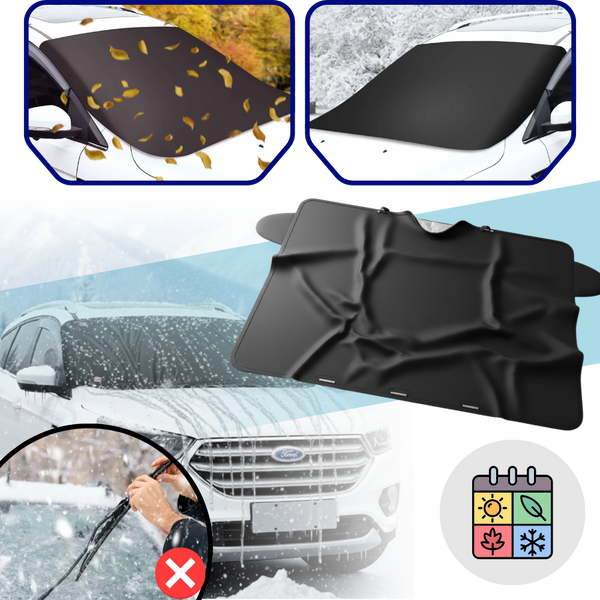 All Season Windshield Snow Cover With Magnetic Fit And UV Sun Shield