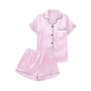 Women's Satin Pajamas Set With Silky Comfort And Front Pocket