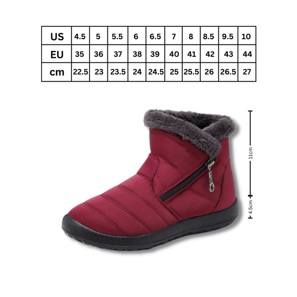 Women's Insulated Waterproof Snow Boots With Plush Lining