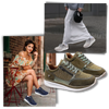 Sparkling Crystal Accent Wedge Sneakers For Added Height And Glamour