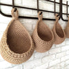 Boho Rustic Woven Hanging Storage Baskets For Kitchen And Home Decor