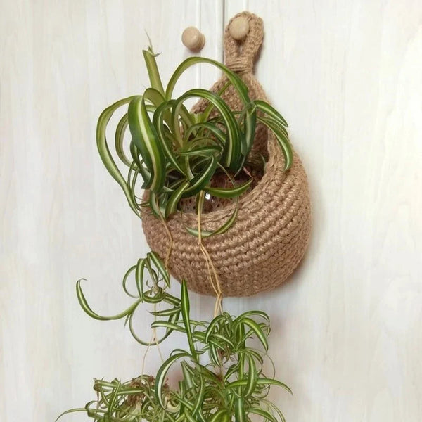 Eco Friendly Hand Woven Hanging Storage Baskets For Home Organization