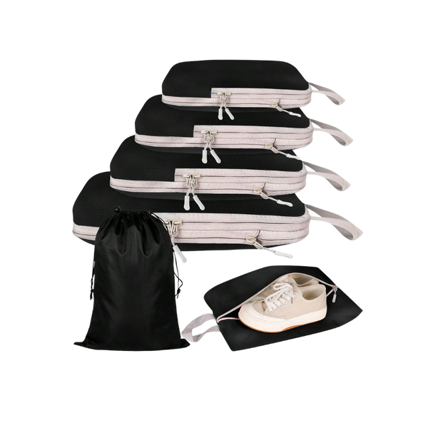 Zip Compression Luggage Organizer For Space Saving And Easy Packing