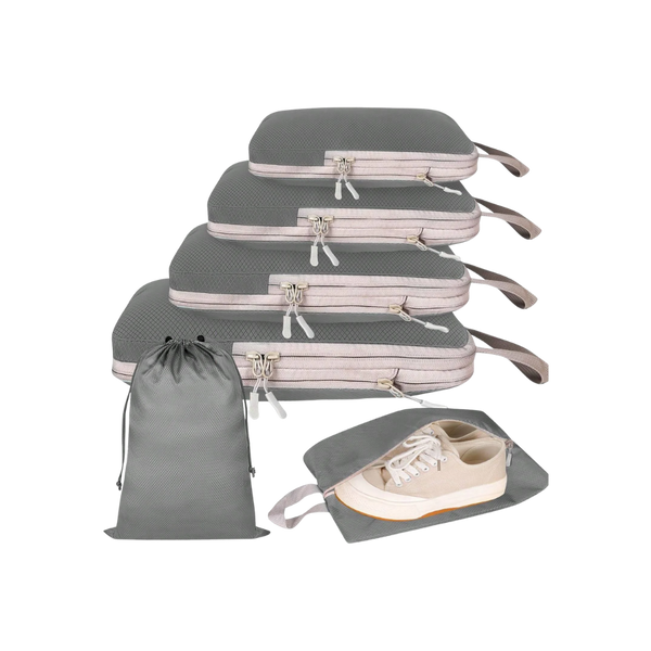 Zip Compression Luggage Organizer For Space Saving And Easy Packing