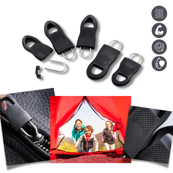 8-Piece Zipper Pull Replacement Set For Easy Jacket And Bag Repairs