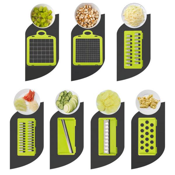 Eight In One Mandoline Slicer With Seven Sharp Blades For Precise Prep