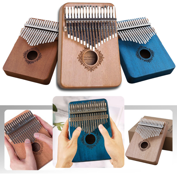 17 Key Kalimba Thumb Piano With Mahogany Finish And Easy Tuning