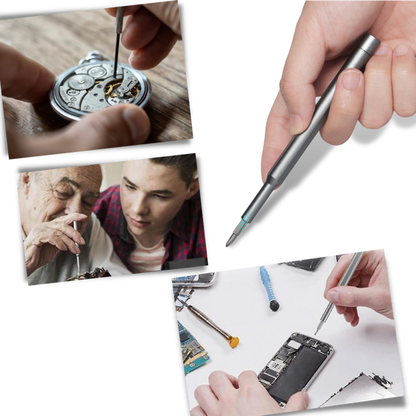 Magnetic 24-In-1 Precision Screwdriver Kit With Aluminum Handle