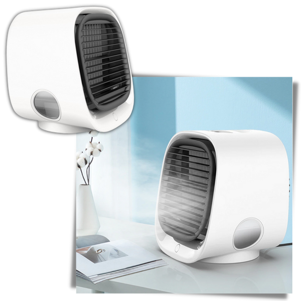 Compact USB Air Cooler With Humidifier For All Night Comfort