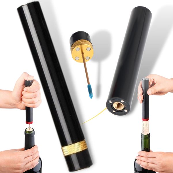 Air Pump Wine Cork Remover For Easy Portable Bottle Uncorking In Seconds