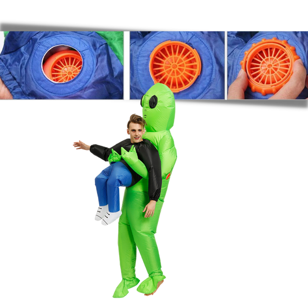 Air Blown Extraterrestrial Costume For Family Fun Durable And Easy To Wear