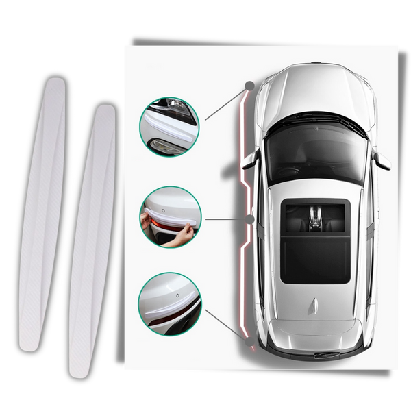 Two Pack Car Bumper Protectors For Scratch Resistant Front And Rear Bumpers
