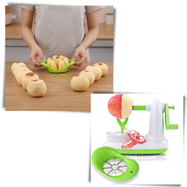 Manual Fruit Peeler With Built In Slicer For Quick Effortless Prep