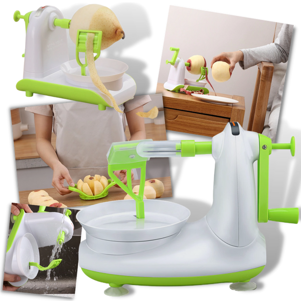 Manual Fruit Peeler With Built In Slicer For Quick Effortless Prep