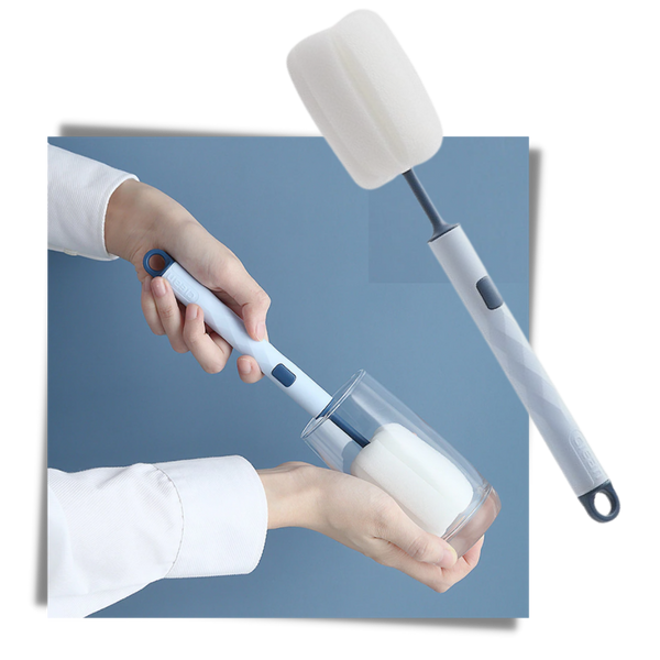 Eliminates Stains Easily With Versatile Bottle Cleaning Sponge Brush