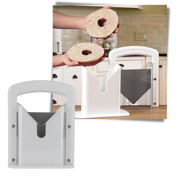 Portable Bagel Cutter For Safe Even Slices On The Go Everyday