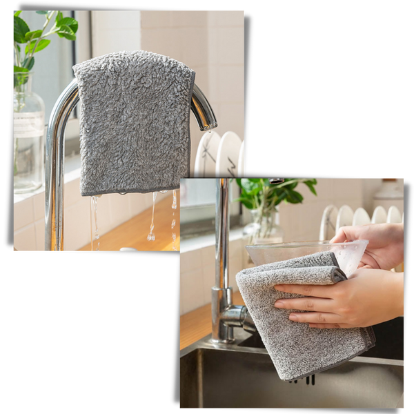 Premium Bamboo Microfiber Dishcloth Delivers Superior Absorbency
