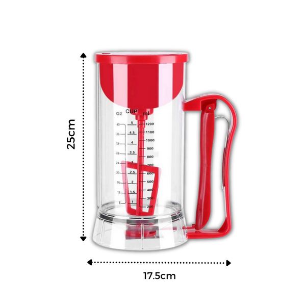 Cordless Batter Mixer With Measuring Scale For Precise Dispensing