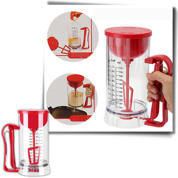 Cordless Batter Mixer With Measuring Scale For Precise Dispensing