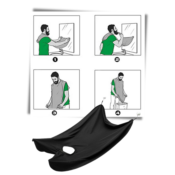 Beard Shaving Apron For Mess Free Bathroom Cleanup