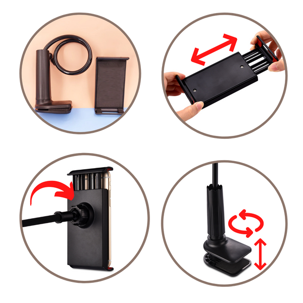 Adjustable Phone Holder With Flexible Design For Optimal Viewing Angle