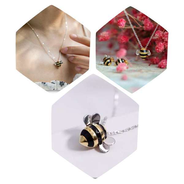 Bee Pendant Necklace With Durable Material And Bright Colors