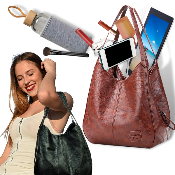 Spacious Everyday Handbag With Multiple Pockets And Structured Design