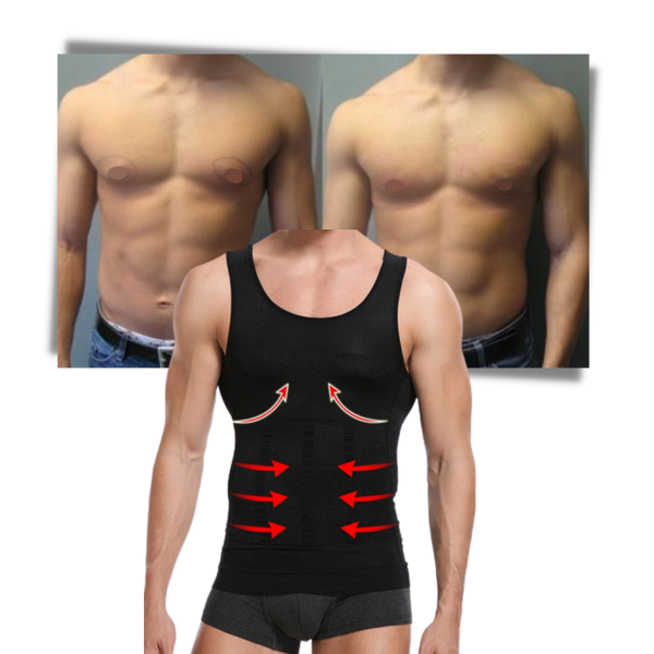Premium Compression Undershirt For Chest And Midsection Slimming