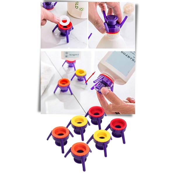 Bottle Stand Caps For Thick Liquids Reusable Dispensing Solution