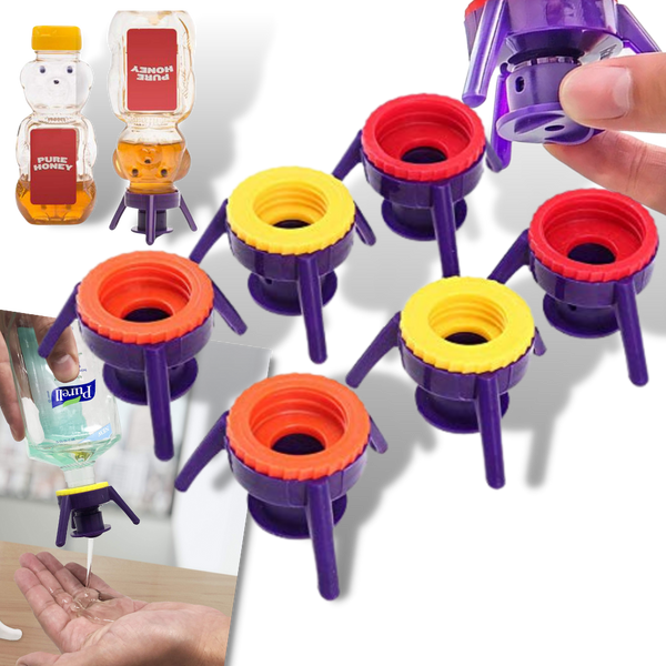 Bottle Stand Caps For Thick Liquids Reusable Dispensing Solution