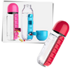 Premium Water Bottle With Integrated Pill Box For Easy Hydration On The Go