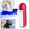 Premium Water Bottle With Integrated Pill Box For Easy Hydration On The Go
