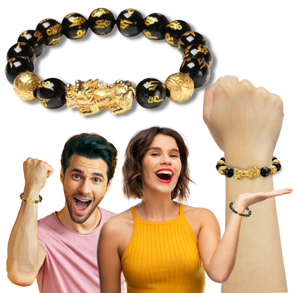 Obsidian Feng Shui Bracelet For Energy And Positivity Unisex
