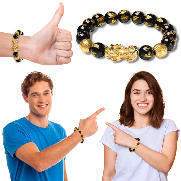 Obsidian Feng Shui Bracelet For Energy And Positivity Unisex