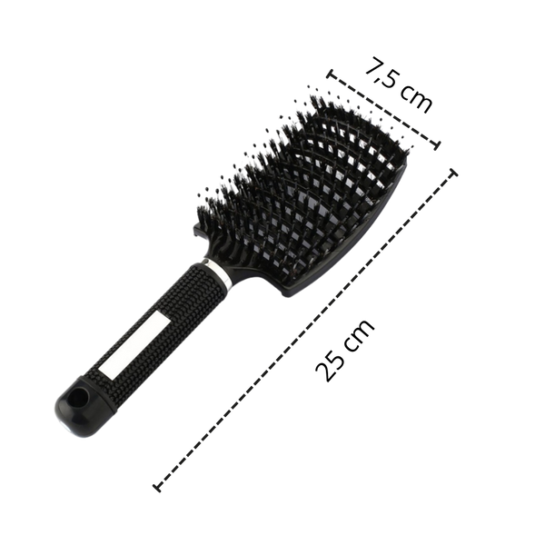 Natural Boar Bristle Hairbrush For Relaxing Scalp Massage