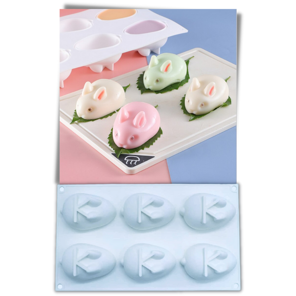 Delightful Bunny Silicone Cake Mold Flexible Easy Clean Food Grade