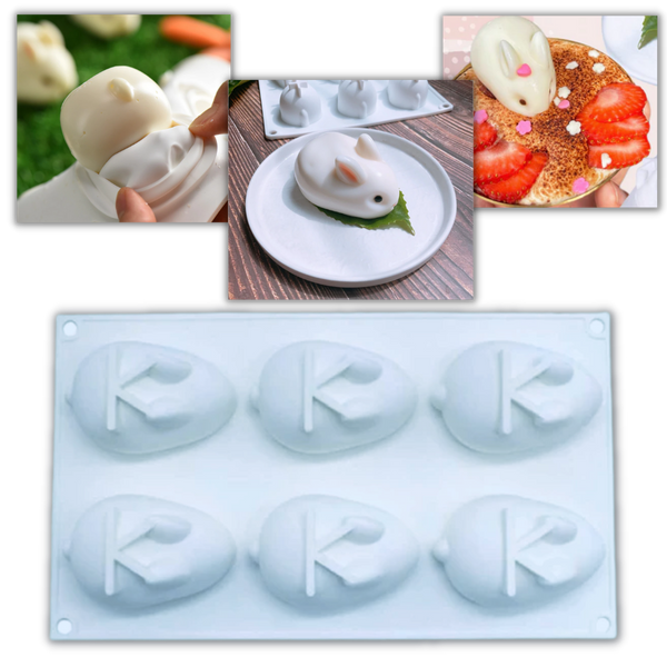 Delightful Bunny Silicone Cake Mold Flexible Easy Clean Food Grade