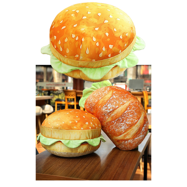 Durable Plush Burger Cushion For Cozy Comfort And Versatility