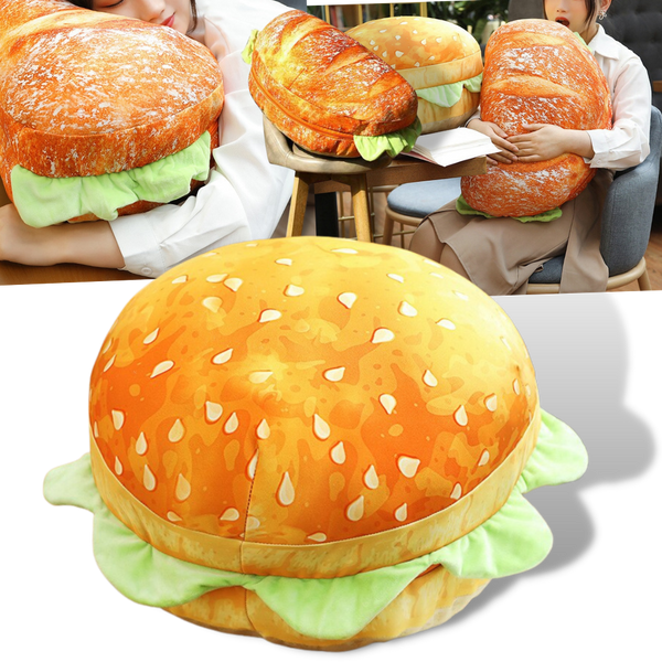 Durable Plush Burger Cushion For Cozy Comfort And Versatility