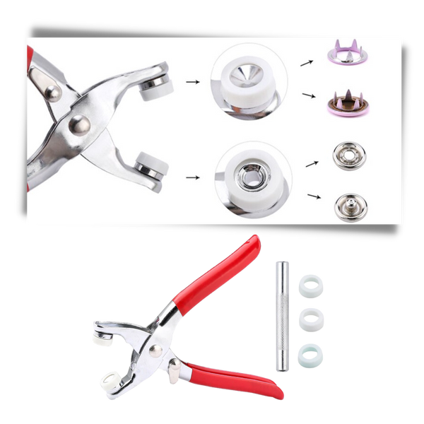 Easy Button Fastener Plier Kit For Versatile Sewing Projects