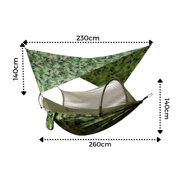 Waterproof Camping Hammock Tent With Bug Protection And Easy Setup