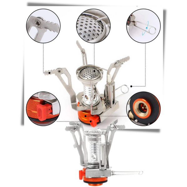 Compact Gas Camping Stove With Adjustable Flame For Easy Outdoor Cooking