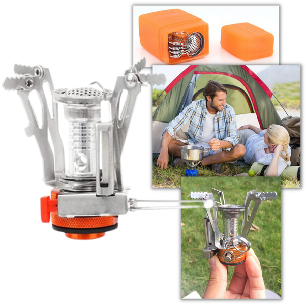 Compact Gas Camping Stove With Adjustable Flame For Easy Outdoor Cooking